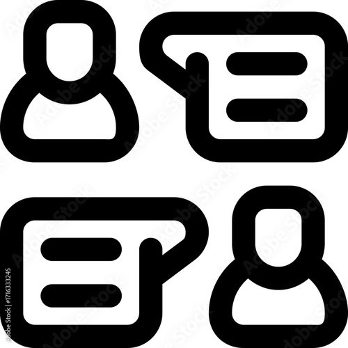 consultation line icon. Clean and minimalist vector icon for websites, mobile apps, presentations, and logos. Fully scalable and customizable for any project.