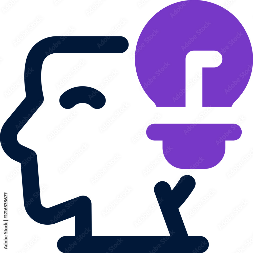 Obraz premium mind duotone icon. Sleek and modern vector icon for websites, mobile apps, marketing materials, and corporate design. Fully scalable and ready to use.