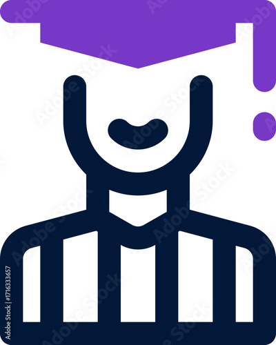 student duotone icon. Sleek and modern vector icon for websites, mobile apps, marketing materials, and corporate design. Fully scalable and ready to use.