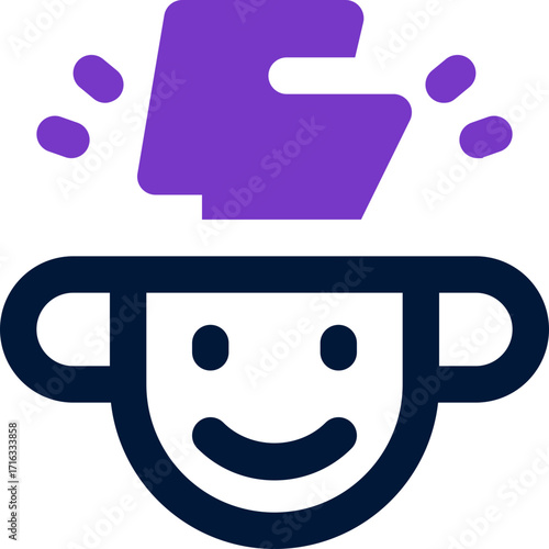 strong mental duotone icon. Sleek and modern vector icon for websites, mobile apps, marketing materials, and corporate design. Fully scalable and ready to use.