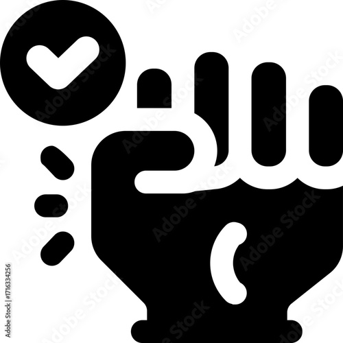 responsibility glyph icon. Strong and solid vector icon for websites, mobile interfaces, presentations, and visual branding. High quality and easy to edit.