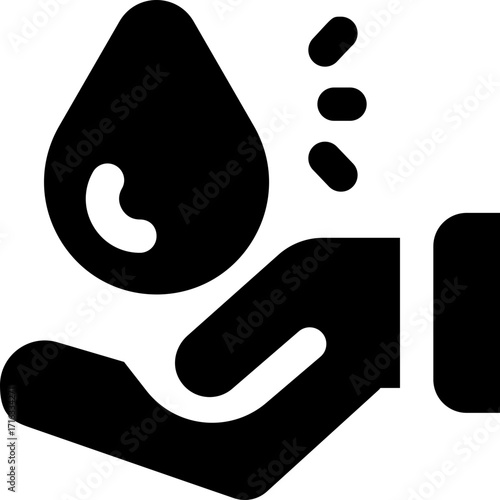 save water glyph icon. Strong and solid vector icon for websites, mobile interfaces, presentations, and visual branding. High quality and easy to edit.