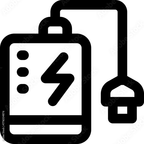 power bank line icon. Clean and minimalist vector icon for websites, mobile apps, presentations, and logos. Fully scalable and customizable for any project.