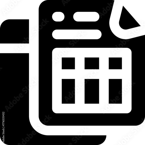 data glyph icon. Strong and solid vector icon for websites, mobile interfaces, presentations, and visual branding. High quality and easy to edit.