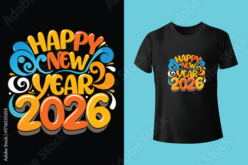 Red t shirt hanging on wooden hanger featuring geometric horse design commemorating the year 2026, year of the fire horse according to Chinese zodiac