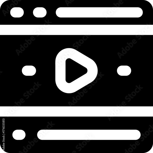 tutorial glyph icon. Strong and solid vector icon for websites, mobile interfaces, presentations, and visual branding. High quality and easy to edit.