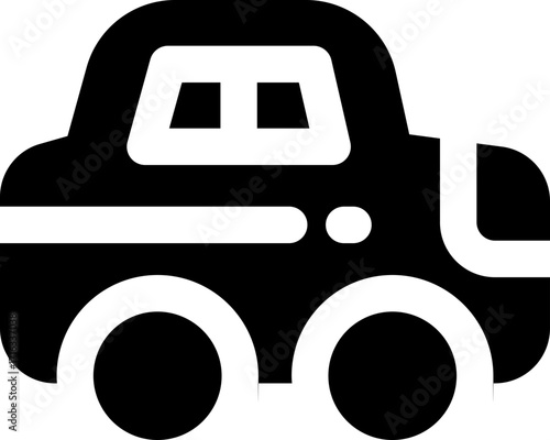 car glyph icon. Strong and solid vector icon for websites, mobile interfaces, presentations, and visual branding. High quality and easy to edit.