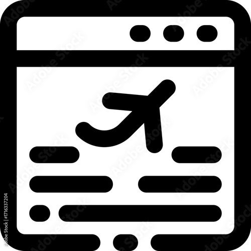 travel blog website line icon. Clean and minimalist vector icon for websites, mobile apps, presentations, and logos. Fully scalable and customizable for any project.