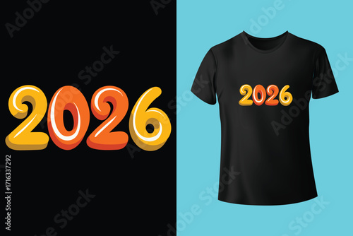 Red t shirt hanging on wooden hanger featuring geometric horse design commemorating the year 2026, year of the fire horse according to Chinese zodiac