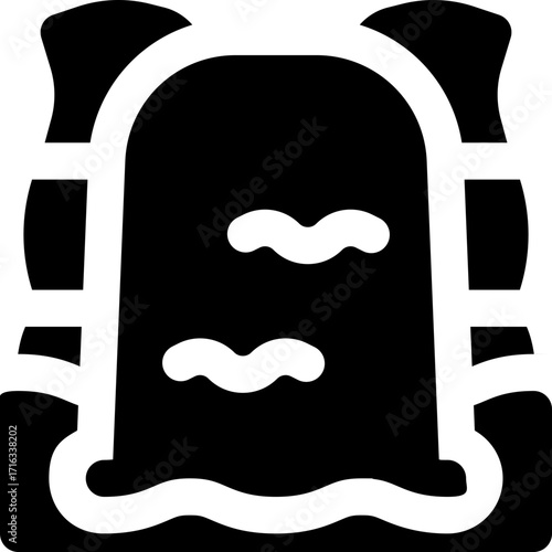 waterfall glyph icon. Strong and solid vector icon for websites, mobile interfaces, presentations, and visual branding. High quality and easy to edit.