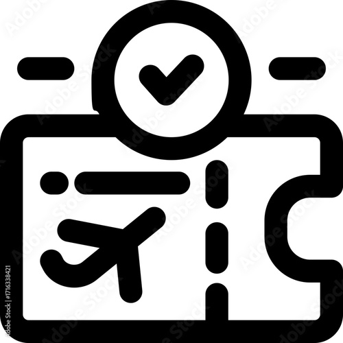 ticket line icon. Clean and minimalist vector icon for websites, mobile apps, presentations, and logos. Fully scalable and customizable for any project.