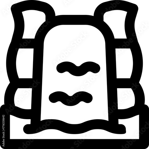 waterfall line icon. Clean and minimalist vector icon for websites, mobile apps, presentations, and logos. Fully scalable and customizable for any project.