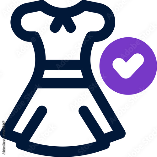 dress duotone icon. Sleek and modern vector icon for websites, mobile apps, marketing materials, and corporate design. Fully scalable and ready to use.