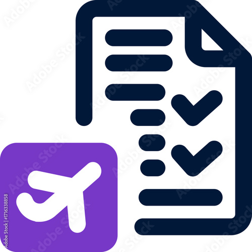 itinerary duotone icon. Sleek and modern vector icon for websites, mobile apps, marketing materials, and corporate design. Fully scalable and ready to use.