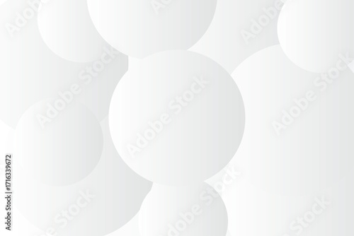 Abstract circular 3d shape background-Modern gradient white luxury vector for banner, poster, web, seminar, campaign, business, corporate-Futuristic elegant minimal background