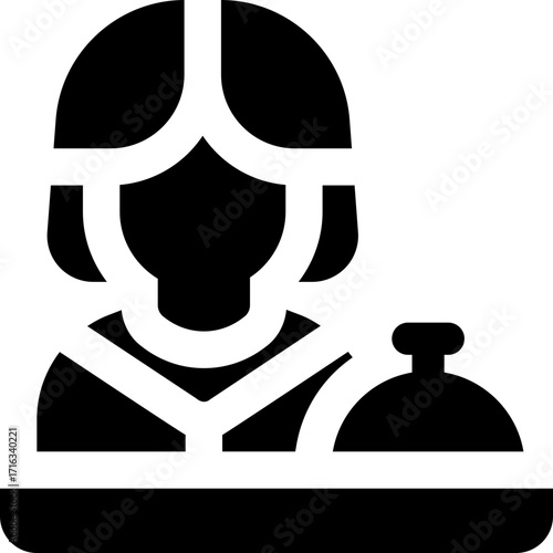 reception glyph icon. Strong and solid vector icon for websites, mobile interfaces, presentations, and visual branding. High quality and easy to edit.