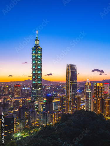 Scenery of Taipei city, the capital of Taiwan