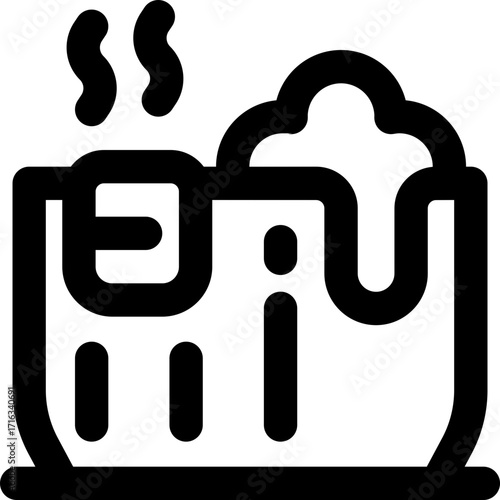 hot tub line icon. Clean and minimalist vector icon for websites, mobile apps, presentations, and logos. Fully scalable and customizable for any project.