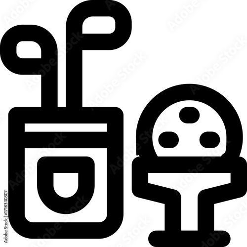 golf line icon. Clean and minimalist vector icon for websites, mobile apps, presentations, and logos. Fully scalable and customizable for any project.