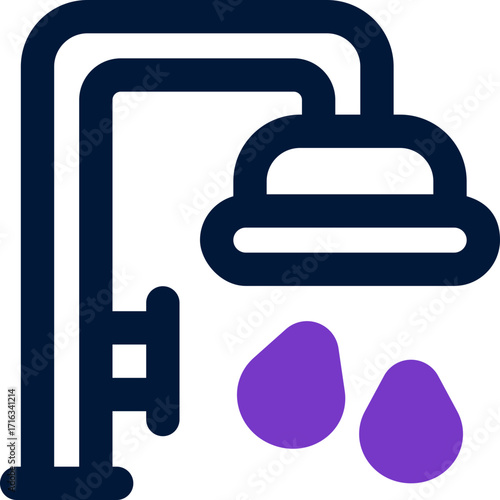 shower duotone icon. Sleek and modern vector icon for websites, mobile apps, marketing materials, and corporate design. Fully scalable and ready to use.