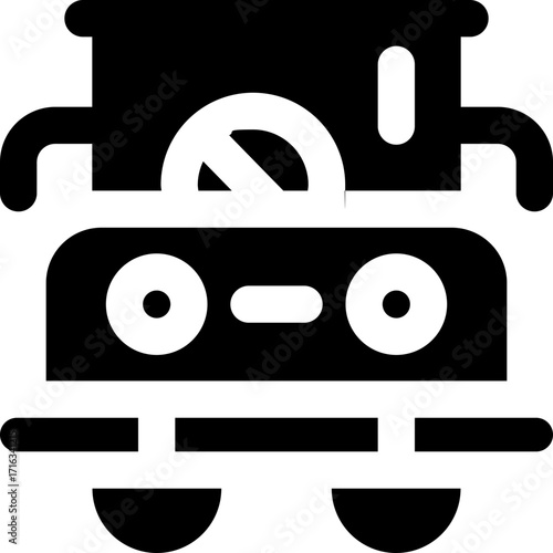 car glyph icon. Strong and solid vector icon for websites, mobile interfaces, presentations, and visual branding. High quality and easy to edit.