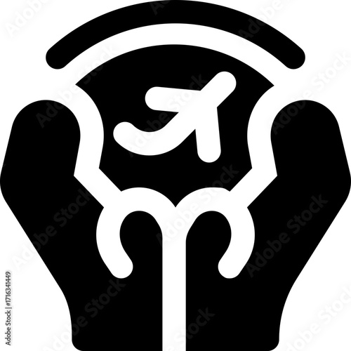 emergency service glyph icon. Strong and solid vector icon for websites, mobile interfaces, presentations, and visual branding. High quality and easy to edit.