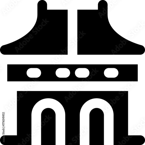 monument glyph icon. Strong and solid vector icon for websites, mobile interfaces, presentations, and visual branding. High quality and easy to edit.