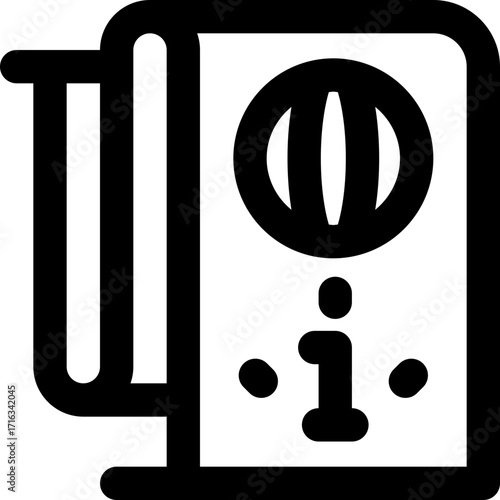 guide line icon. Clean and minimalist vector icon for websites, mobile apps, presentations, and logos. Fully scalable and customizable for any project.