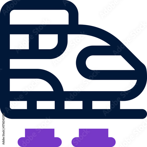 railway duotone icon. Sleek and modern vector icon for websites, mobile apps, marketing materials, and corporate design. Fully scalable and ready to use.