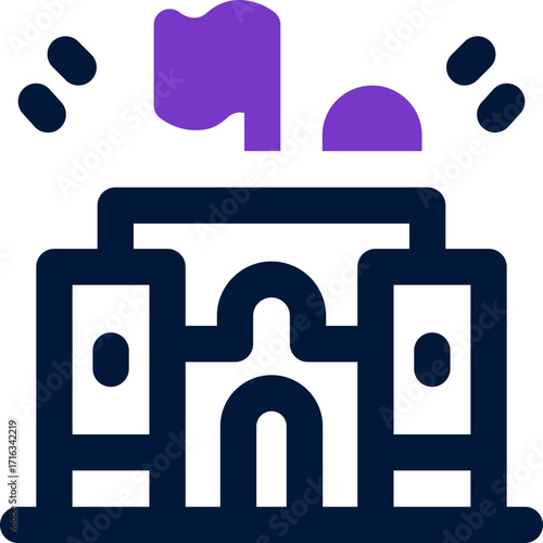 sand castle duotone icon. Sleek and modern vector icon for websites, mobile apps, marketing materials, and corporate design. Fully scalable and ready to use.