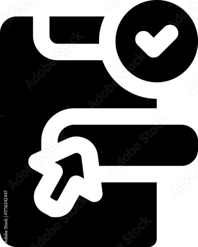 online booking glyph icon. Strong and solid vector icon for websites, mobile interfaces, presentations, and visual branding. High quality and easy to edit.