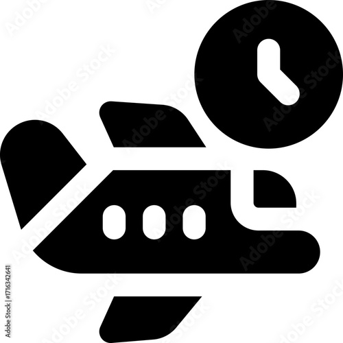 flight plan glyph icon. Strong and solid vector icon for websites, mobile interfaces, presentations, and visual branding. High quality and easy to edit.