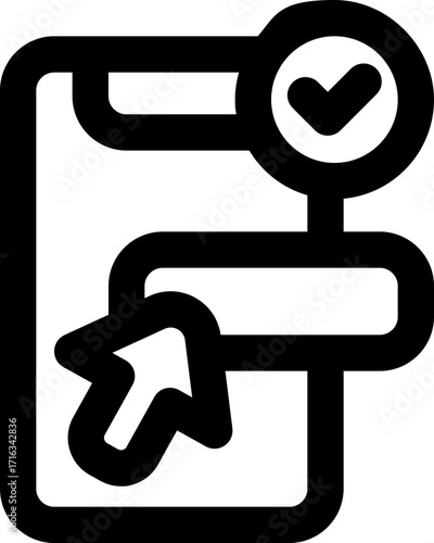 online booking line icon. Clean and minimalist vector icon for websites, mobile apps, presentations, and logos. Fully scalable and customizable for any project.