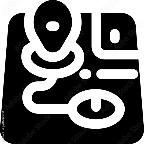 destination glyph icon. Strong and solid vector icon for websites, mobile interfaces, presentations, and visual branding. High quality and easy to edit.