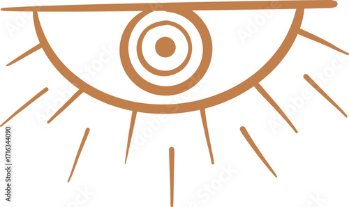 All Seeing Eye With Radiating Lines Icon
