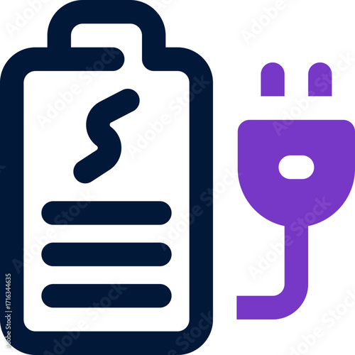 charging battery duotone icon. Sleek and modern vector icon for websites, mobile apps, marketing materials, and corporate design. Fully scalable and ready to use.