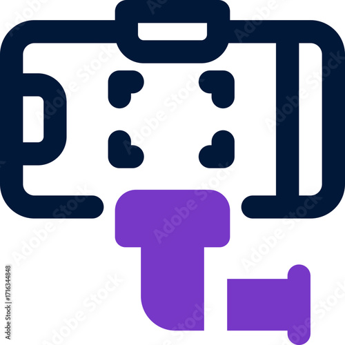 selfie stick duotone icon. Sleek and modern vector icon for websites, mobile apps, marketing materials, and corporate design. Fully scalable and ready to use.