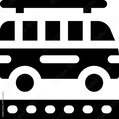 van glyph icon. Strong and solid vector icon for websites, mobile interfaces, presentations, and visual branding. High quality and easy to edit.