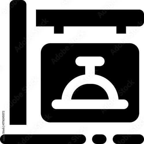 restaurant glyph icon. Strong and solid vector icon for websites, mobile interfaces, presentations, and visual branding. High quality and easy to edit.