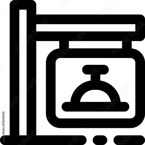 restaurant line icon. Clean and minimalist vector icon for websites, mobile apps, presentations, and logos. Fully scalable and customizable for any project.