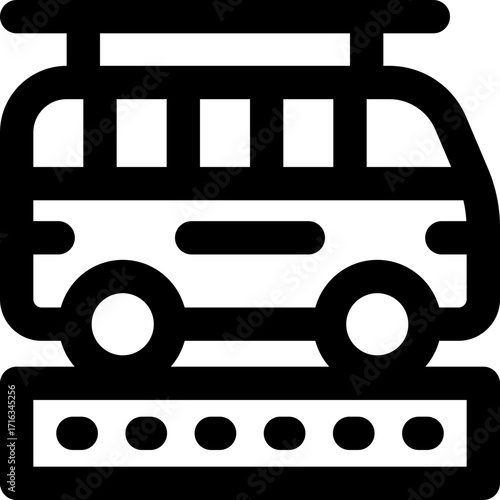 van line icon. Clean and minimalist vector icon for websites, mobile apps, presentations, and logos. Fully scalable and customizable for any project.