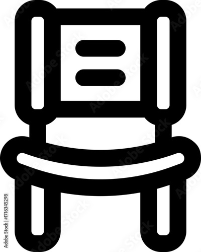 camping chair line icon. Clean and minimalist vector icon for websites, mobile apps, presentations, and logos. Fully scalable and customizable for any project.