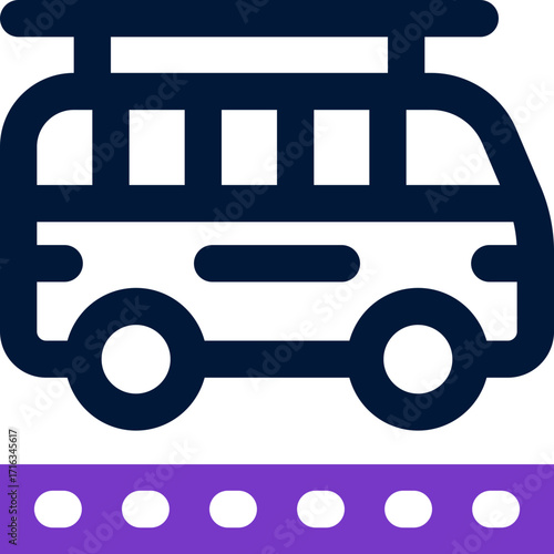 van duotone icon. Sleek and modern vector icon for websites, mobile apps, marketing materials, and corporate design. Fully scalable and ready to use.