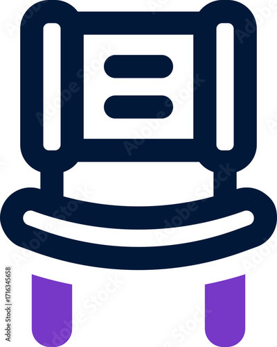 camping chair duotone icon. Sleek and modern vector icon for websites, mobile apps, marketing materials, and corporate design. Fully scalable and ready to use.