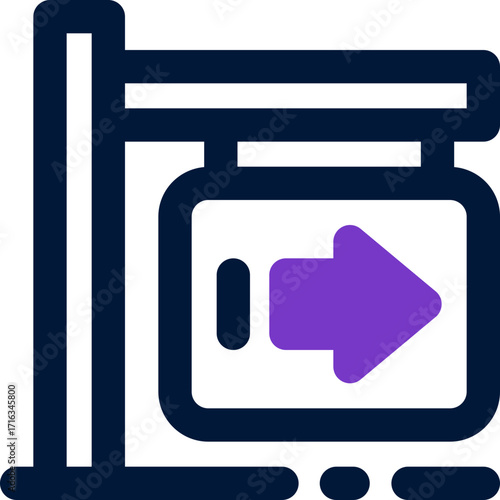 signpost duotone icon. Sleek and modern vector icon for websites, mobile apps, marketing materials, and corporate design. Fully scalable and ready to use.