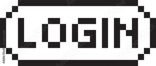 Pixel art button icon game