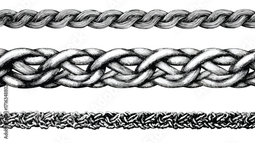 Elegant Braided Lines Brushes Braided Frames Kn Pattern Design Elements