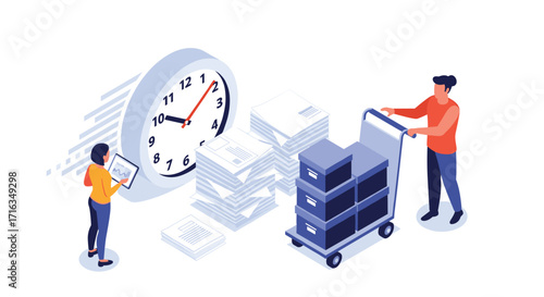 Efficient logistics management involves timely delivery and organized inventory control.