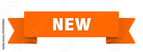 new ribbon isolated on transparent background. new ribbon