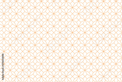 Abstract polygonal geometric vector seamless pattern with gold line star texture | Floral red modern design for fabric, decoration, art
